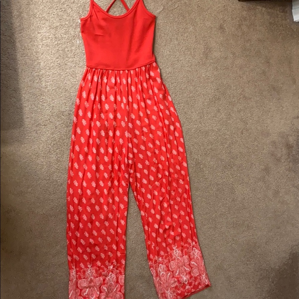 Red jumpsuit